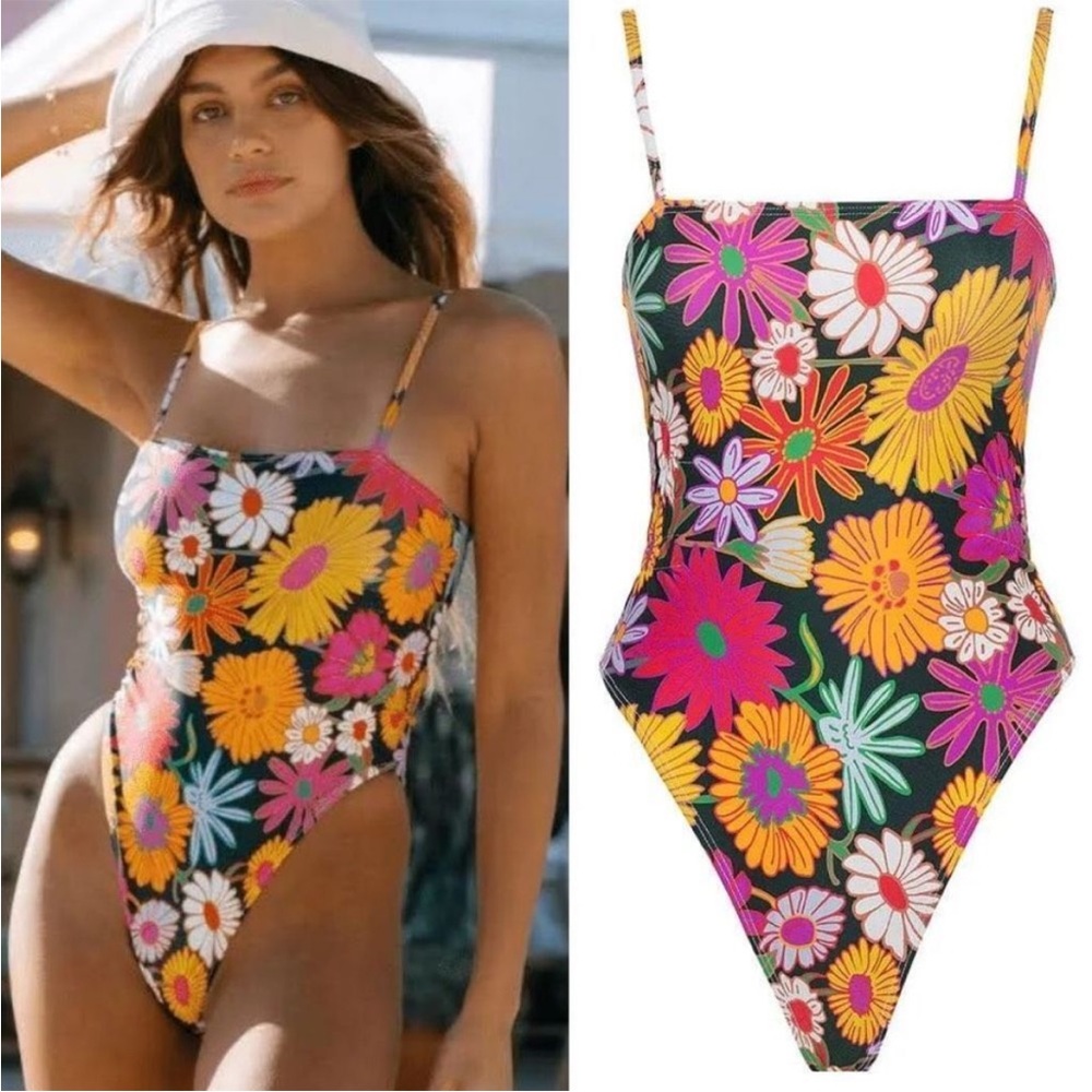 Montce 🌼🌸 Retro Floral Swimsuit - Multicolor